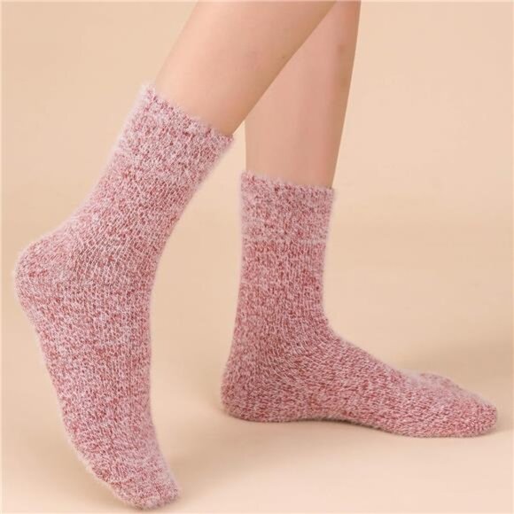 New 5 Pairs Fuzzy Soft Cozy Comfortable Socks for Women, Casual Sleep Comfy Sock - Picture 4 of 6